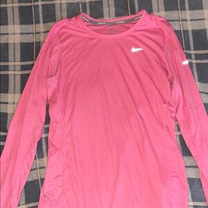 Nike Pink Dri-FIT Long Sleeve Top